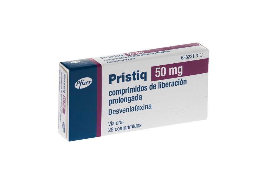 PRISTIQ 50 mg COMPRIMIDOS DE LIBERACION PROLONGADA , 28 comprimidos.