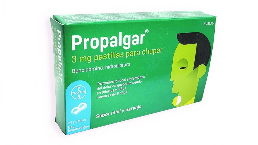 PROPALGAR 3 MG PASTILLAS PARA CHUPAR 24 pastillas fotografía del envase.