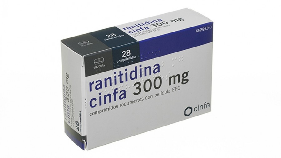 RANITIDINA CINFA 300 mg COMPRIMIDOS RECUBIERTOS CON PELICULA EFG, 14 comprimidos fotografía del envase.