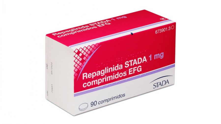 REPAGLINIDA STADA 1 mg COMPRIMIDOS EFG, 90 comprimidos fotografía del envase.