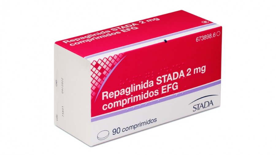 REPAGLINIDA STADA 2 mg COMPRIMIDOS EFG , 90 comprimidos fotografía del envase.