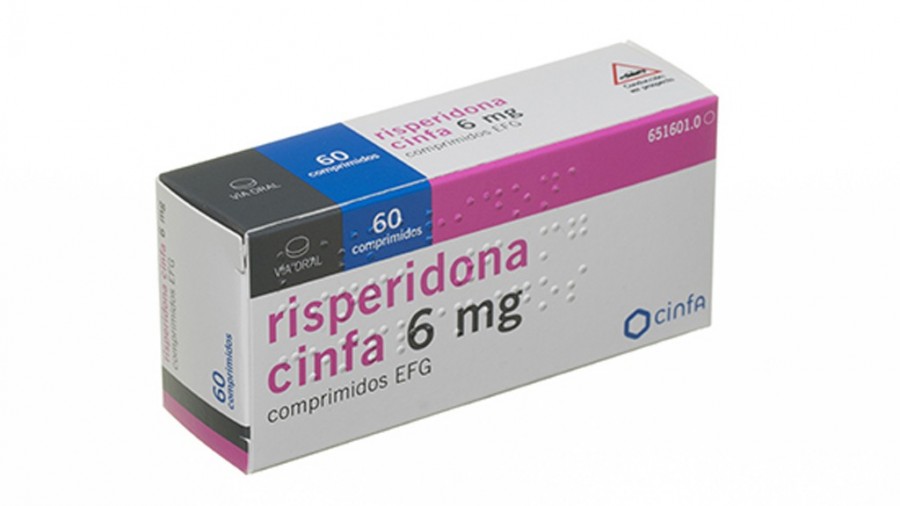RISPERIDONA CINFA 6 mg COMPRIMIDOS EFG , 60 comprimidos fotografía del envase.
