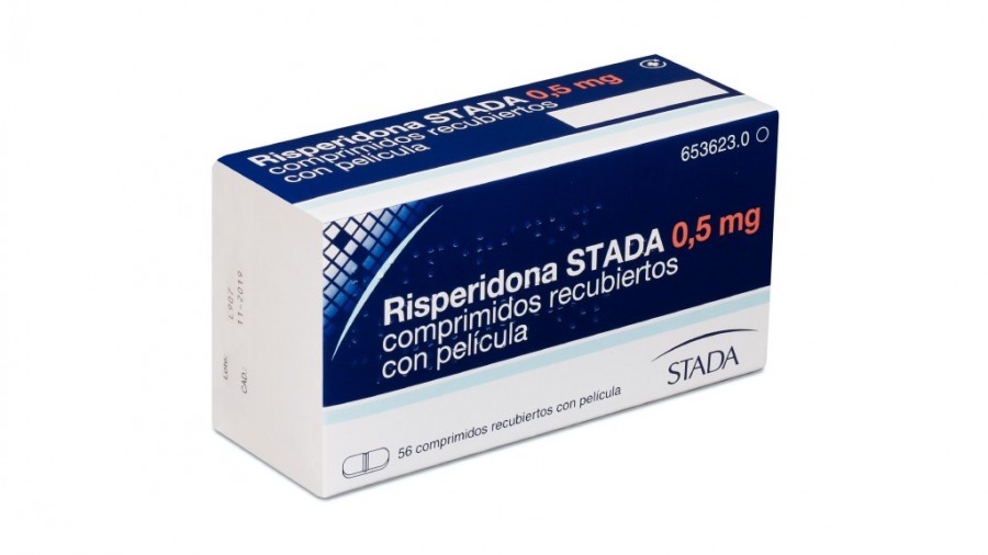 RISPERIDONA STADA 0,5 mg COMPRIMIDOS RECUBIERTOS CON PELICULA, 28 comprimidos fotografía del envase.