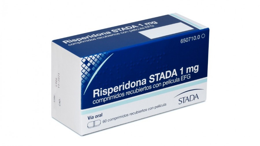 RISPERIDONA STADA 1 mg COMPRIMIDOS RECUBIERTOS CON PELICULA EFG, 60 comprimidos fotografía del envase.