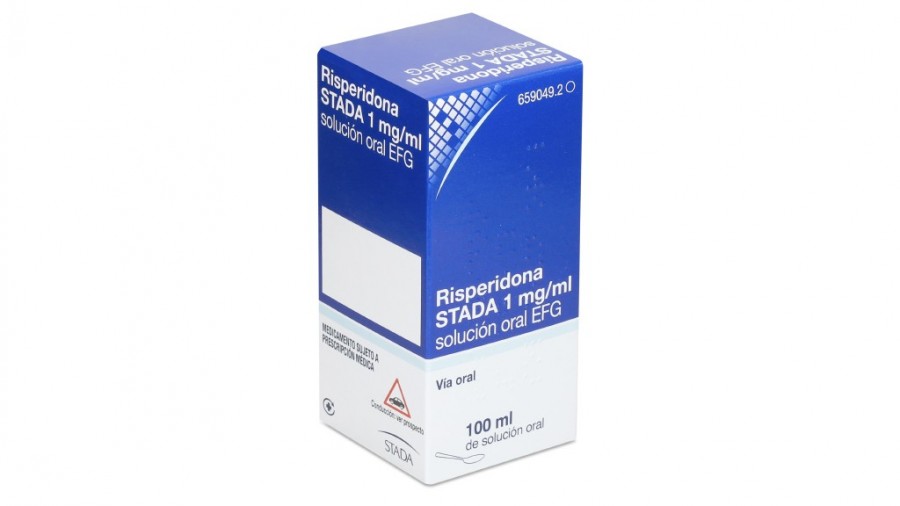 RISPERIDONA STADA 1 mg/ml SOLUCION ORAL EFG, 1 frasco de 30 ml fotografía del envase.