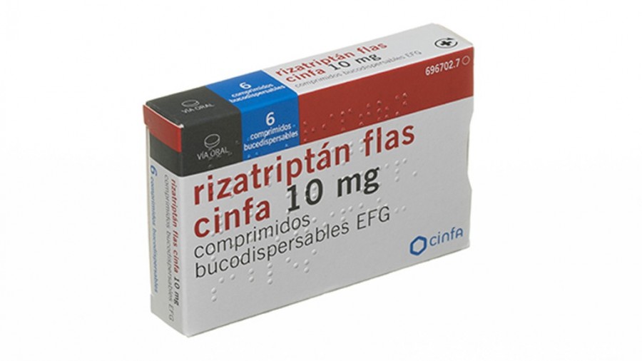 RIZATRIPTAN FLAS CINFA 10 MG COMPRIMIDOS BUCODISPERSABLES EFG, 6 comprimidos fotografía del envase.