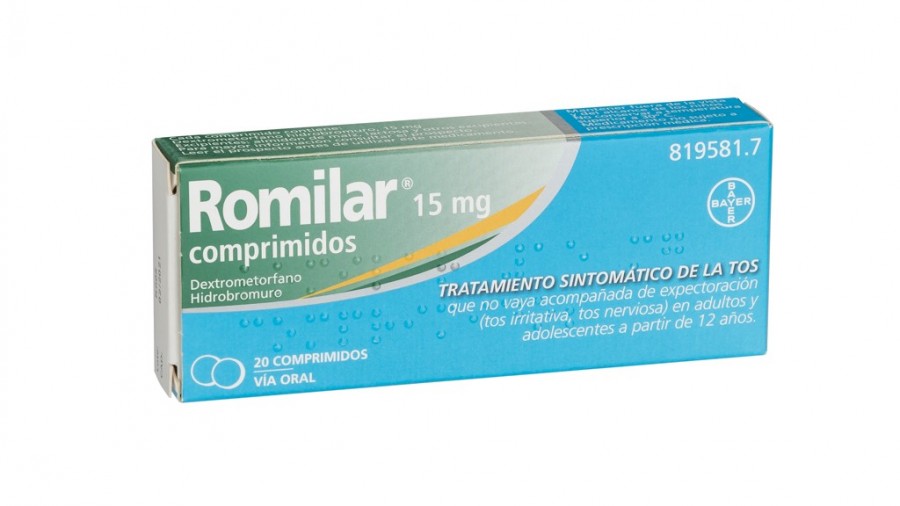 PROPALCOF 15 mg COMPRIMIDOS , 20 comprimidos fotografía del envase.