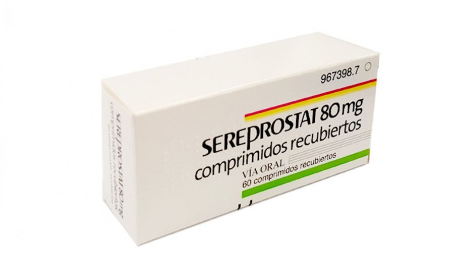 SEREPROSTAT 80 mg COMPRIMIDOS RECUBIERTOS CON PELICULA , 60 comprimidos fotografía del envase.