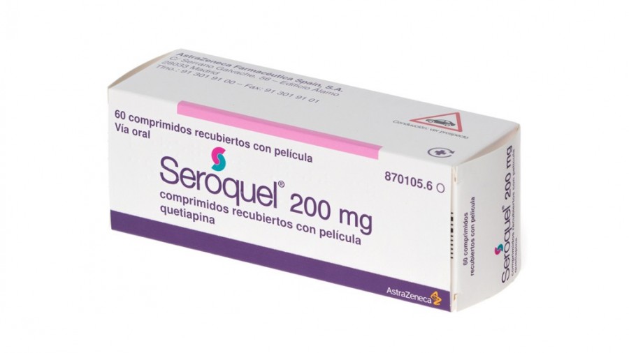 SEROQUEL 200 mg COMPRIMIDOS RECUBIERTOS CON PELICULA , 60 comprimidos fotografía del envase.