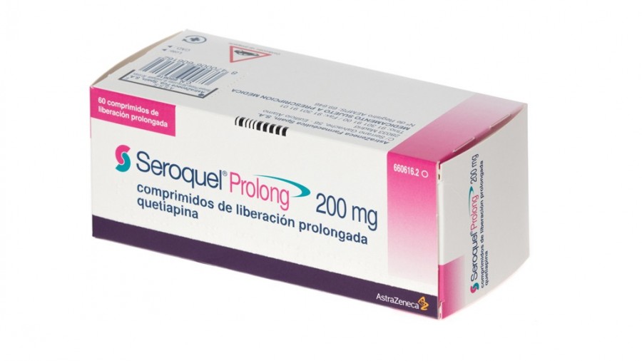 SEROQUEL PROLONG 200 mg COMPRIMIDOS DE LIBERACION PROLONGADA , 60 comprimidos fotografía del envase.