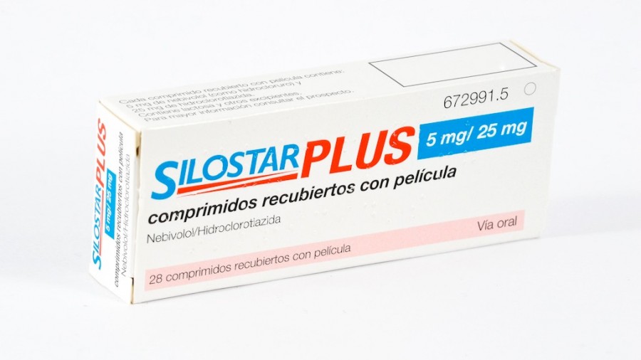 SILOSTAR PLUS 5 mg/25 mg COMPRIMIDOS RECUBIERTOS CON PELICULA, 28 comprimidos fotografía del envase.