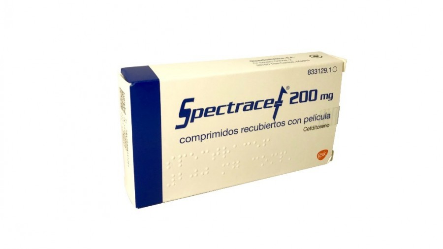SPECTRACEF 200 mg COMPRIMIDOS RECUBIERTOS CON PELICULA, 20 comprimidos fotografía del envase.
