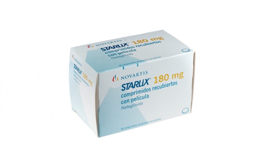 STARLIX 180 mg COMPRIMIDOS RECUBIERTOS CON PELICULA, 84 comprimidos fotografía del envase.