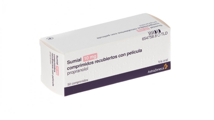 SUMIAL 10 mg COMPRIMIDOS RECUBIERTOS CON PELICULA , 50 comprimidos fotografía del envase.