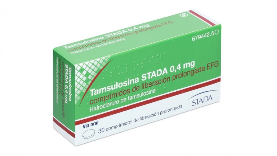 TAMSULOSINA STADA 0,4 mg, COMPRIMIDOS DE LIBERACION PROLONGADA EFG , 30 comprimidos fotografía del envase.