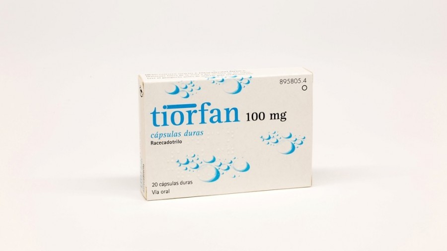 TIORFAN 100 mg CAPSULAS DURAS, 20 cápsulas fotografía del envase.
