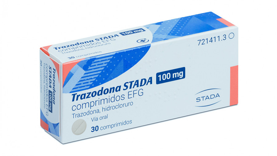 TRAZODONA STADA 100 MG COMPRIMIDOS EFG 60 comprimidos (Blister PVC/Al) fotografía del envase.