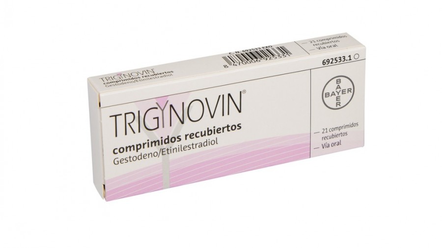 TRIGYNOVIN COMPRIMIDOS RECUBIERTOS , 63 (3 x 21) comprimidos fotografía del envase.