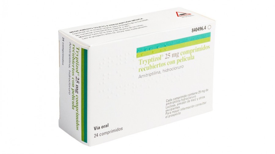 TRYPTIZOL 25 mg COMPRIMIDOS RECUBIERTOS CON PELICULA, 60 comprimidos fotografía del envase.