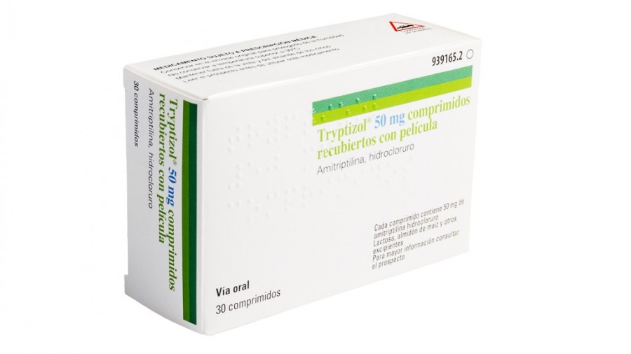 TRYPTIZOL 50 mg COMPRIMIDOS RECUBIERTOS CON PELICULA , 30 comprimidos fotografía del envase.