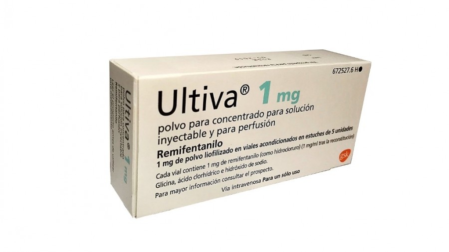 ULTIVA 1 mg POLVO PARA CONCENTRADO PARA SOLUCION INYECTABLE Y PARA PERFUSION , 5 viales fotografía del envase.