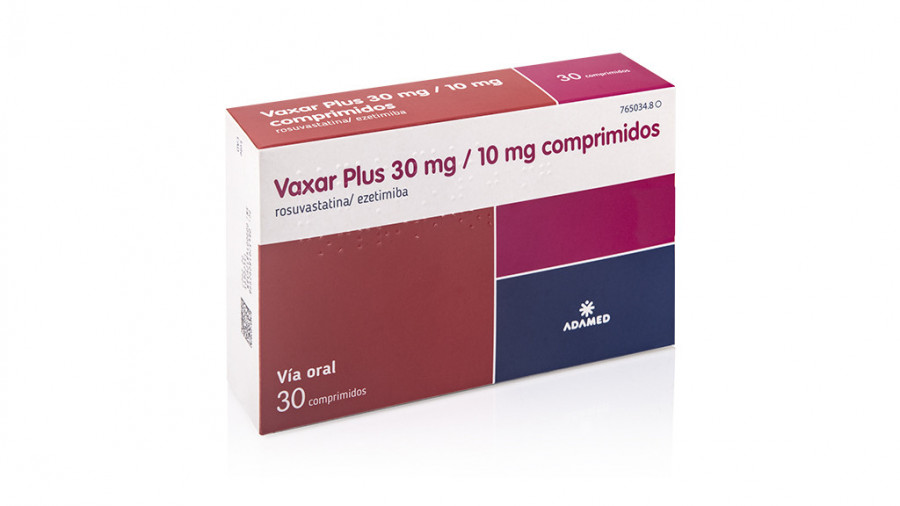 VAXAR PLUS 30 MG/10 MG COMPRIMIDOS, 30 comprimidos fotografía del envase.