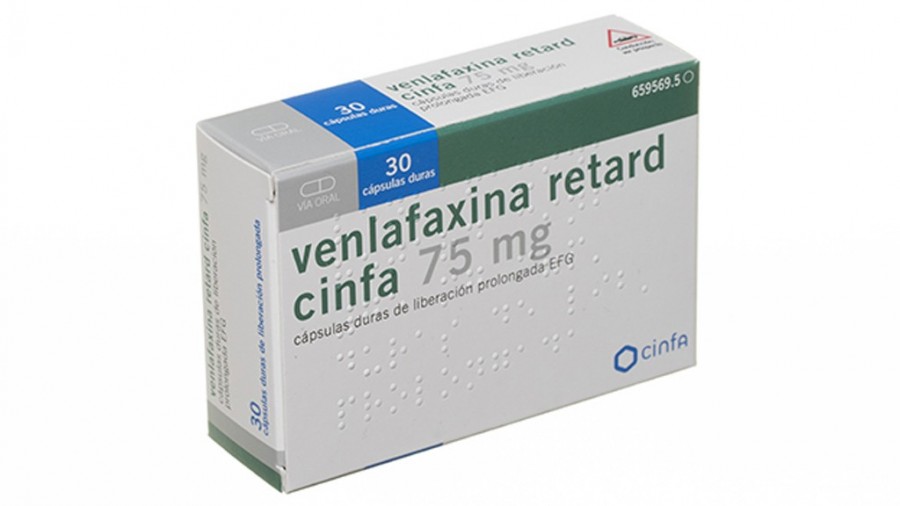 VENLAFAXINA RETARD CINFA 75 mg CAPSULAS DURAS DE LIBERACION PROLONGADA EFG , 30 cápsulas fotografía del envase.