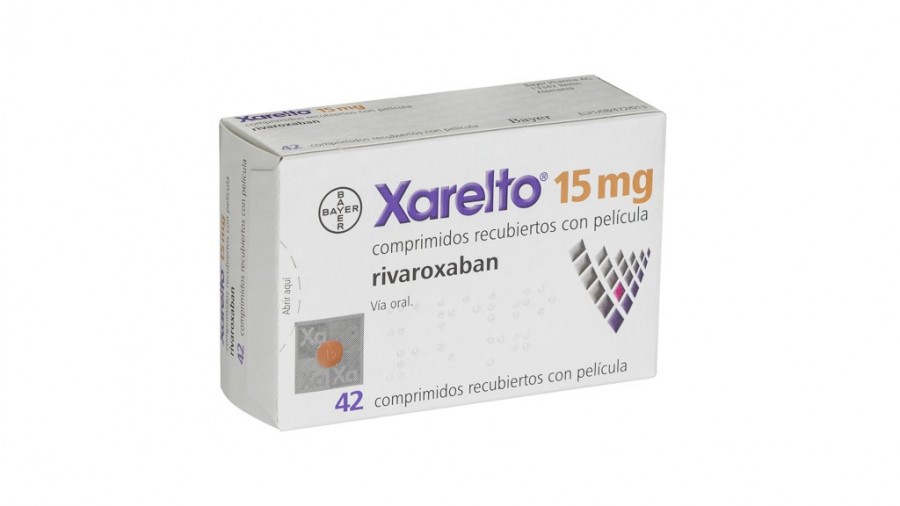 XARELTO 15 mg COMPRIMIDOS RECUBIERTOS CON PELICULA (42 COMPRIMIDOS), 42 comprimidos fotografía del envase.