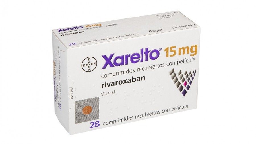 XARELTO 15 mg COMPRIMIDOS RECUBIERTOS CON PELICULA (28 COMPRIMIDOS), 28 comprimidos fotografía del envase.