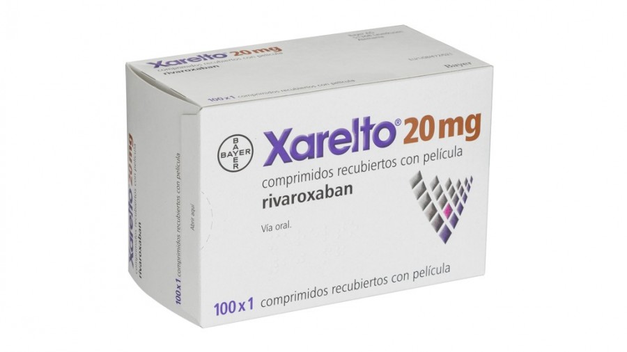 XARELTO 20 mg COMPRIMIDOS RECUBIERTOS CON PELICULA (100 COMPRIMIDOS), 100 comprimidos fotografía del envase.