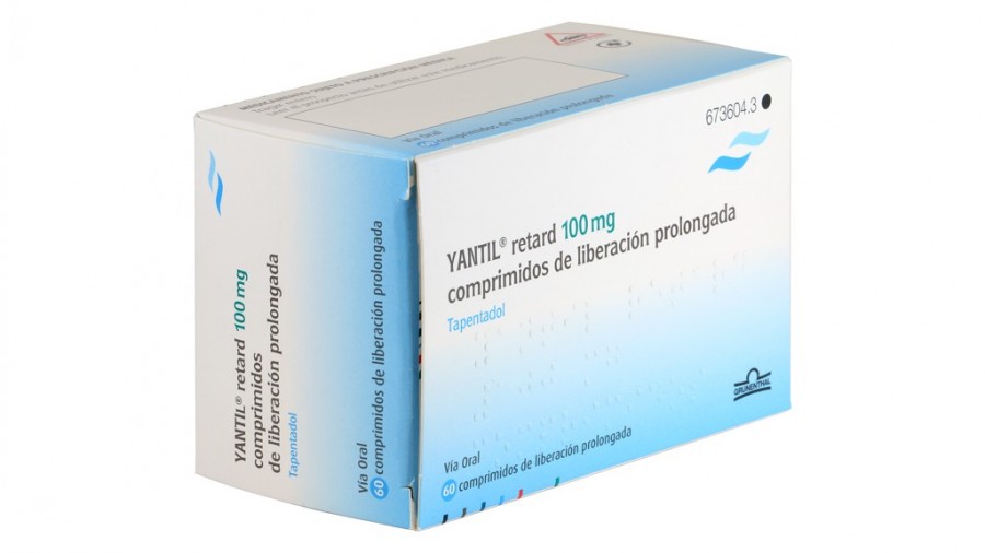 YANTIL RETARD 100 mg COMPRIMIDOS DE LIBERACION PROLONGADA , 100 comprimidos fotografía del envase.