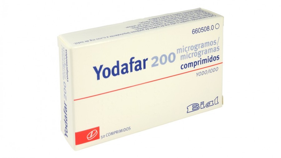 YODAFAR 200 microgramos COMPRIMIDOS , 50 comprimidos fotografía del envase.