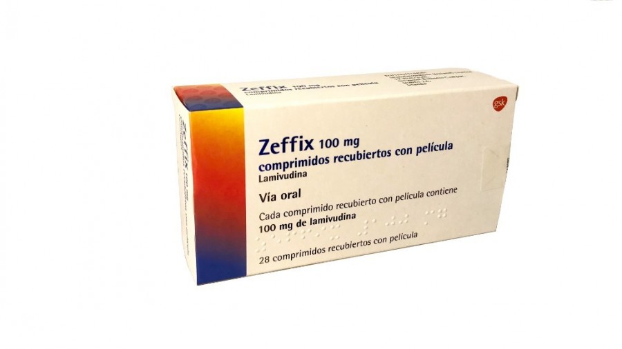 ZEFFIX 100 mg COMPRIMIDOS RECUBIERTOS CON PELICULA, 28 comprimidos fotografía del envase.
