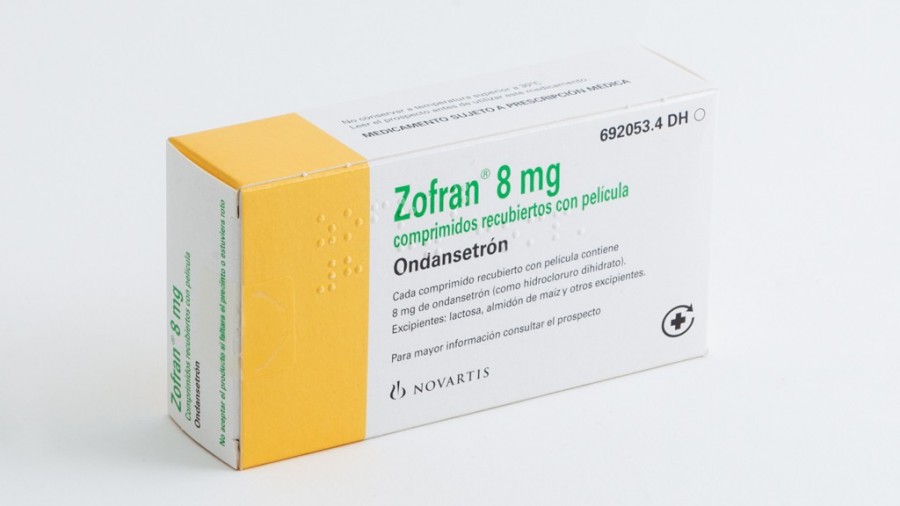 ZOFRAN 8 mg COMPRIMIDOS RECUBIERTOS CON PELICULA , 6 comprimidos fotografía del envase.