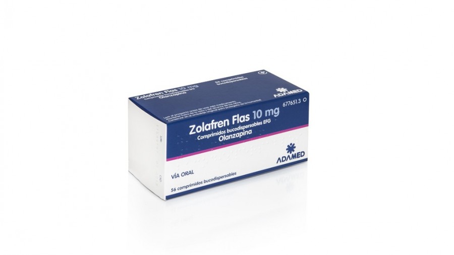 ZOLAFREN FLAS 10 mg COMPRIMIDOS BUCODISPERSABLES EFG , 56 comprimidos fotografía del envase.