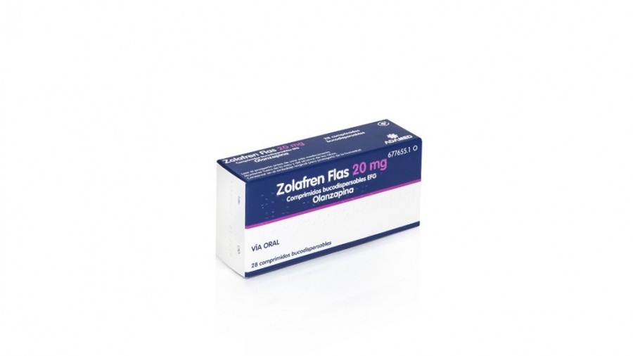 ZOLAFREN FLAS 20 mg COMPRIMIDOS BUCODISPERSABLES EFG , 28 comprimidos fotografía del envase.
