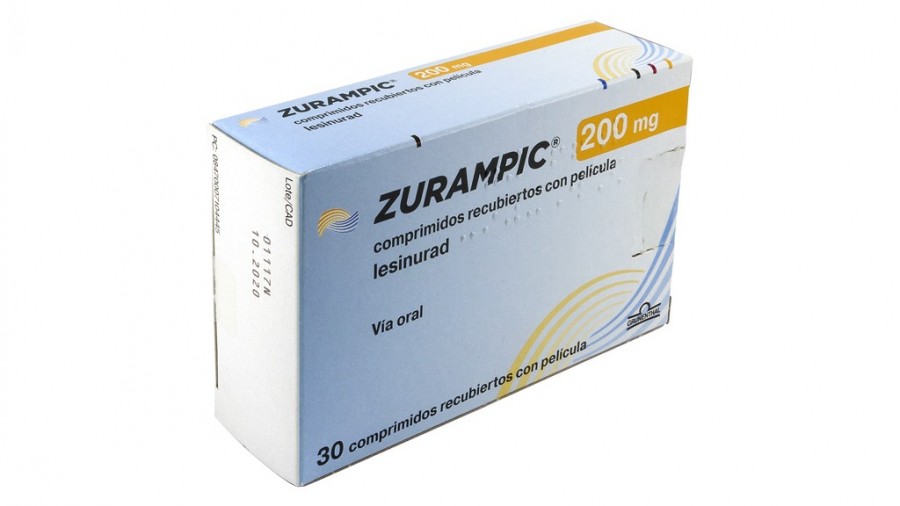 Zurampic 200 mg comprimidos recubiertos con pelicula 30 comp fotografía del envase.