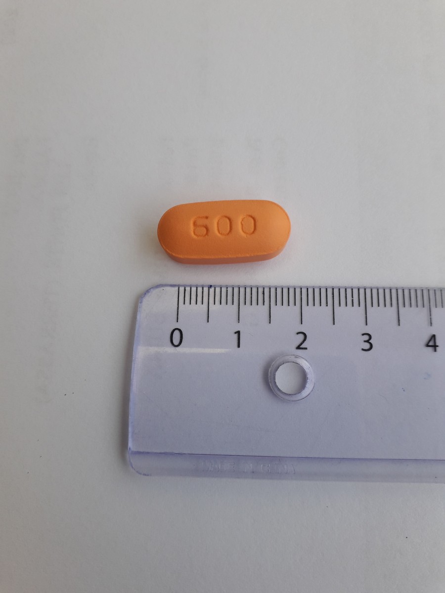ABACAVIR/LAMIVUDINA KERN PHARMA 600 MG/300 MG COMPRIMIDOS RECUBIERTOS CON PELICULA EFG, 30 comprimidos (Blister PVC/Aclar/Al) fotografía de la forma farmacéutica.