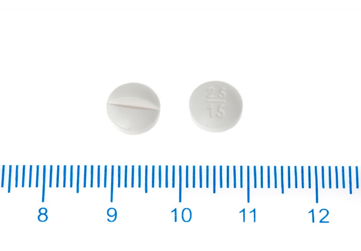ALDACTACINE 25 mg/15 mg COMPRIMIDOS, 40 comprimidos fotografía de la forma farmacéutica.