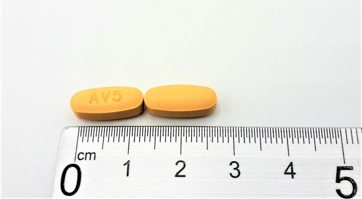AMLODIPINO/VALSARTAN NORMON 5 MG/160 MG COMPRIMIDOS RECUBIERTOS CON PELICULA EFG 28 comprimidos fotografía de la forma farmacéutica.