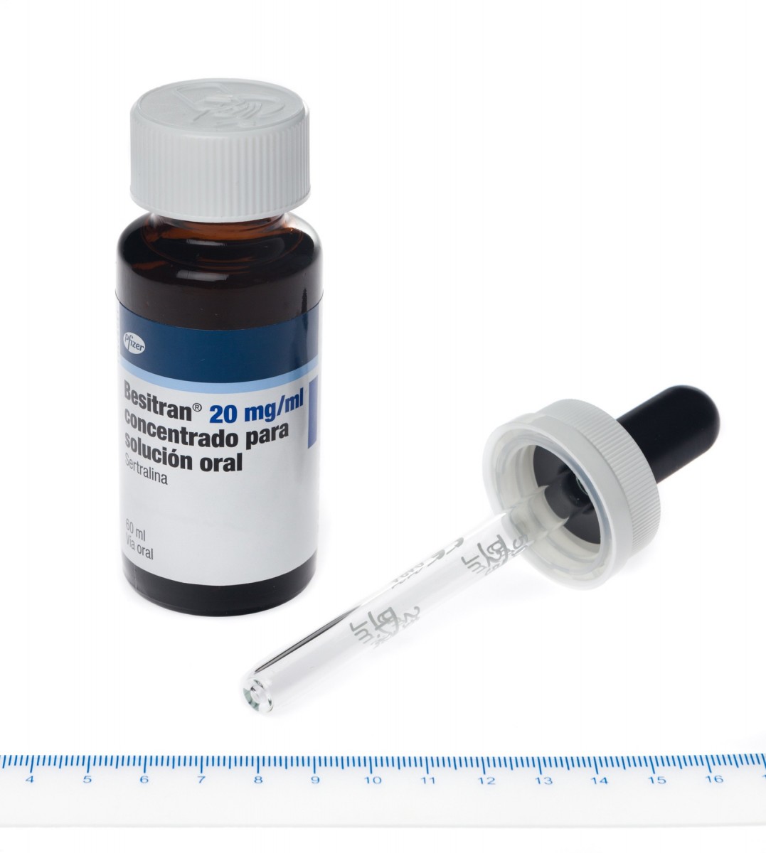 BESITRAN 20 mg/ml CONCENTRADO PARA SOLUCION ORAL , 1 frasco de 60 ml fotografía de la forma farmacéutica.