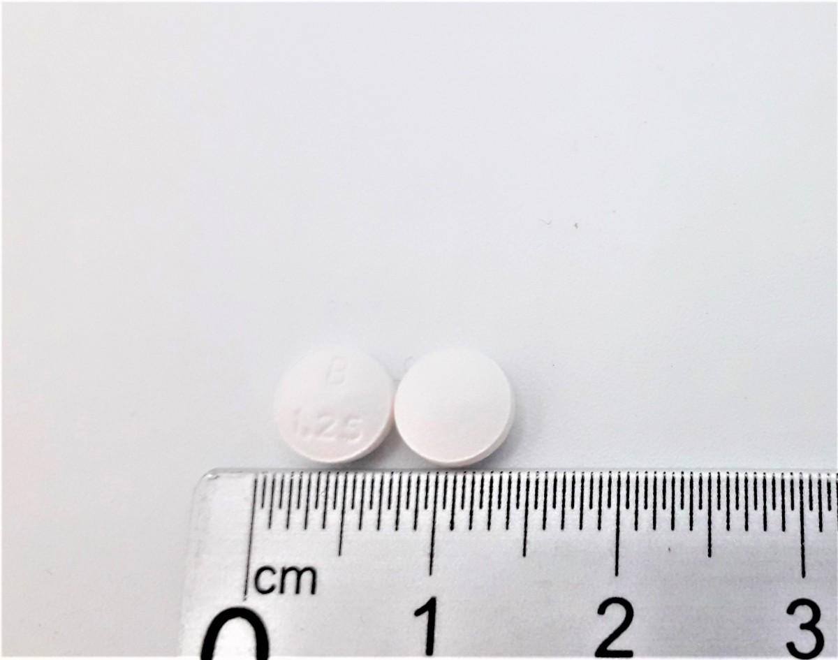 BISOPROLOL NORMON 1,25 MG COMPRIMIDOS RECUBIERTOS CON PELICULA EFG, 20 comprimidos (Blister Al/PVC) fotografía de la forma farmacéutica.