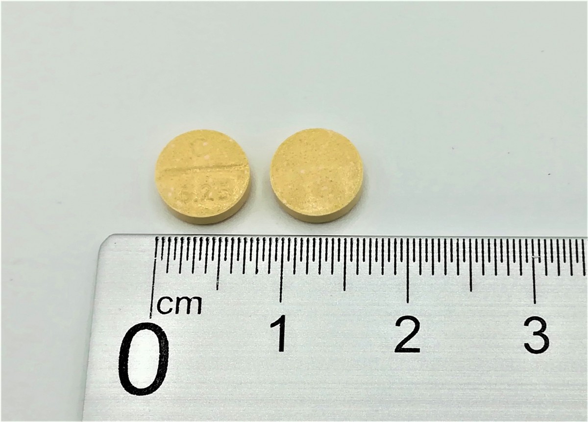 CARVEDILOL NORMON 6,25 mg COMPRIMIDOS EFG , 28 comprimidos fotografía de la forma farmacéutica.