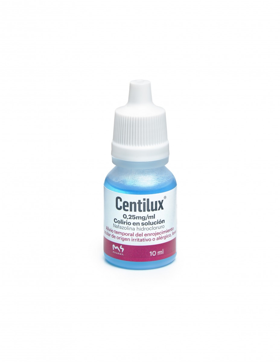 CENTILUX 0,25 mg/ml COLIRIO EN SOLUCION , 1 frasco de 10 ml fotografía de la forma farmacéutica.