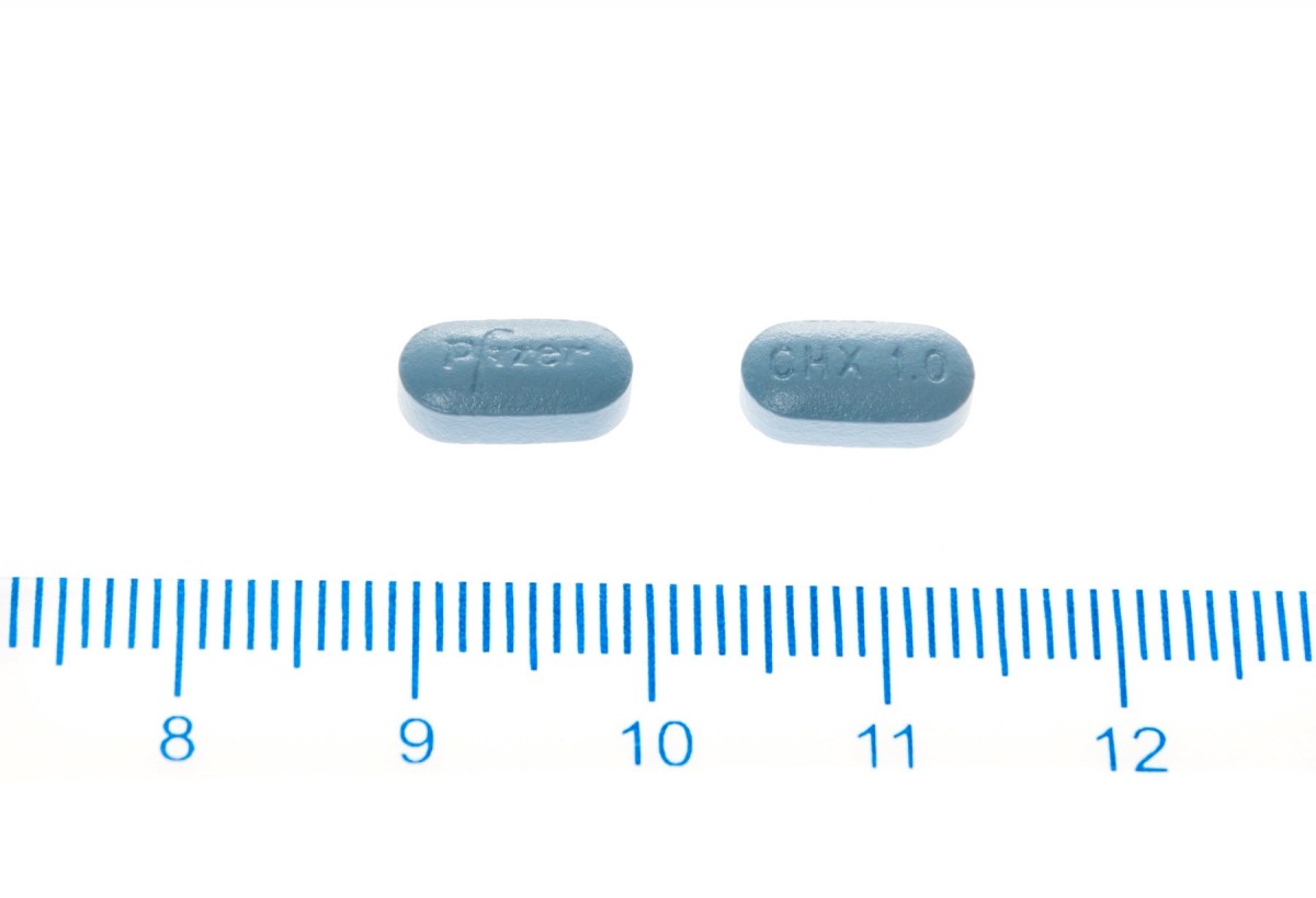 CHAMPIX 1 mg comprimidos recubiertos con pelicula 56 comprimidos fotografía de la forma farmacéutica.