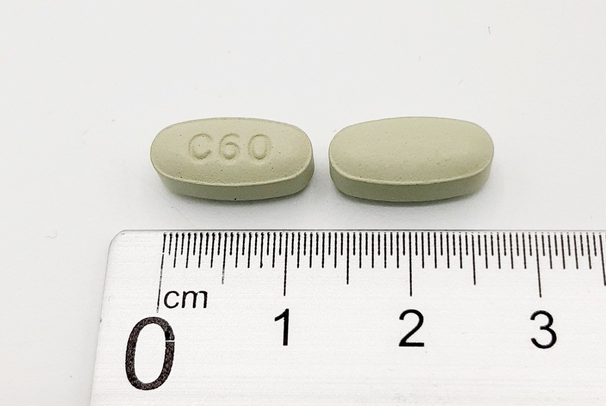 CINACALCET NORMON 60 MG COMPRIMIDOS RECUBIERTOS CON PELICULA EFG, 28 comprimidos fotografía de la forma farmacéutica.