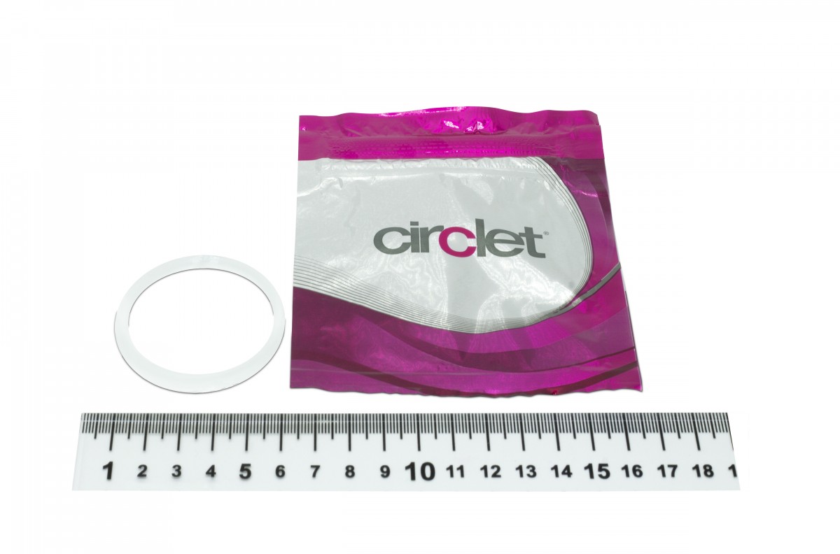 CIRCLET 0,120 mg/0,015 mg CADA 24 HORAS, SISTEMA DE LIBERACION VAGINAL 3 dispositivos vaginales fotografía de la forma farmacéutica.