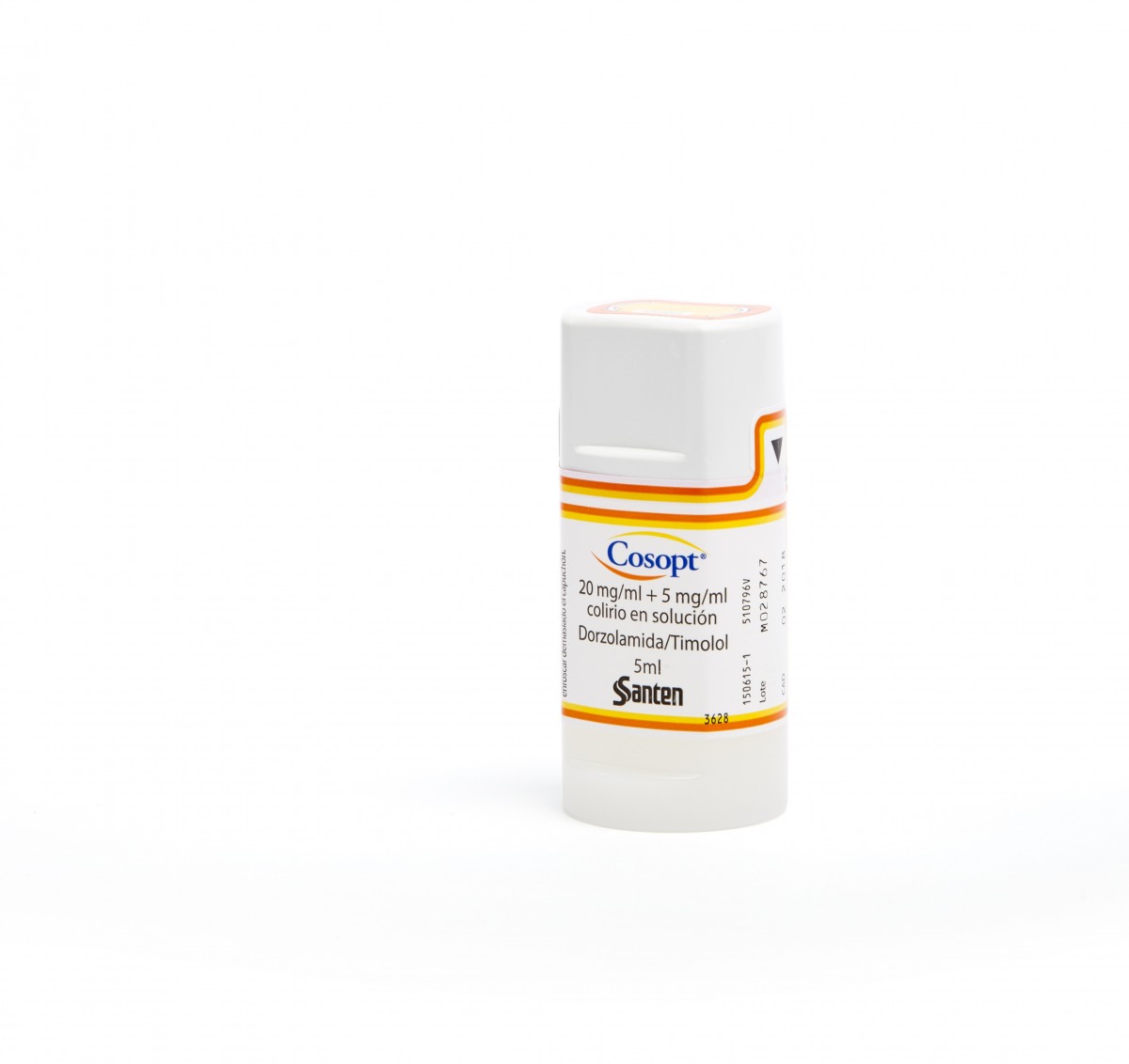COSOPT 20 mg/ml + 5 mg/ml COLIRIO EN SOLUCION, 1 frasco de 5 ml fotografía de la forma farmacéutica.