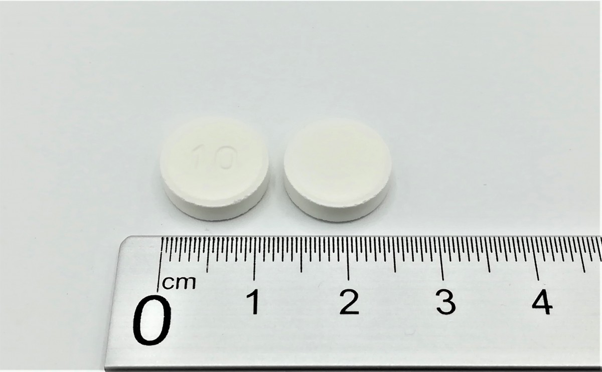 DONEPEZILO NORMON 10 mg COMPRIMIDOS BUCODISPERSABLES EFG, 28 comprimidos fotografía de la forma farmacéutica.