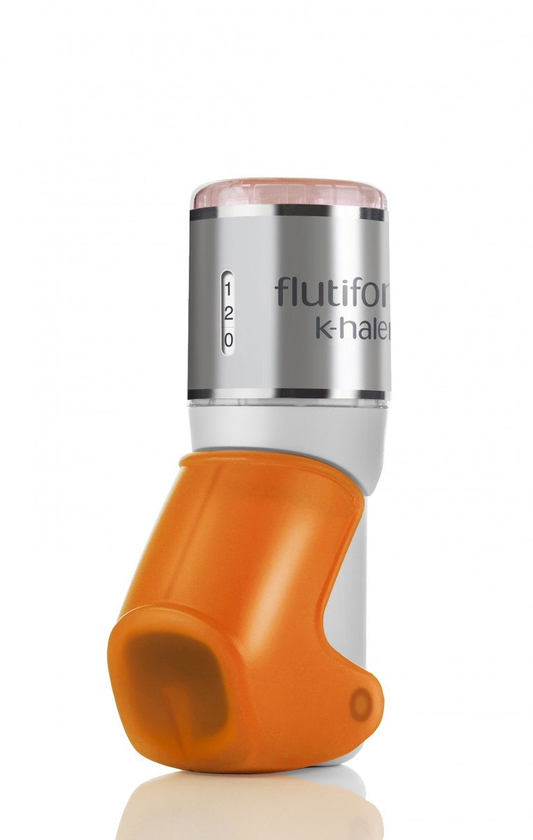 FLUTIFORM K-HALER 50 MICROGRAMOS/5 MICROGRAMOS/INHALACION SUSPENSION PARA INHALACION EN ENVASE A PRESION, 1 inhalador de 120 dosis fotografía de la forma farmacéutica.
